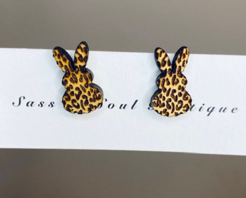 Leopard Bunny Studs