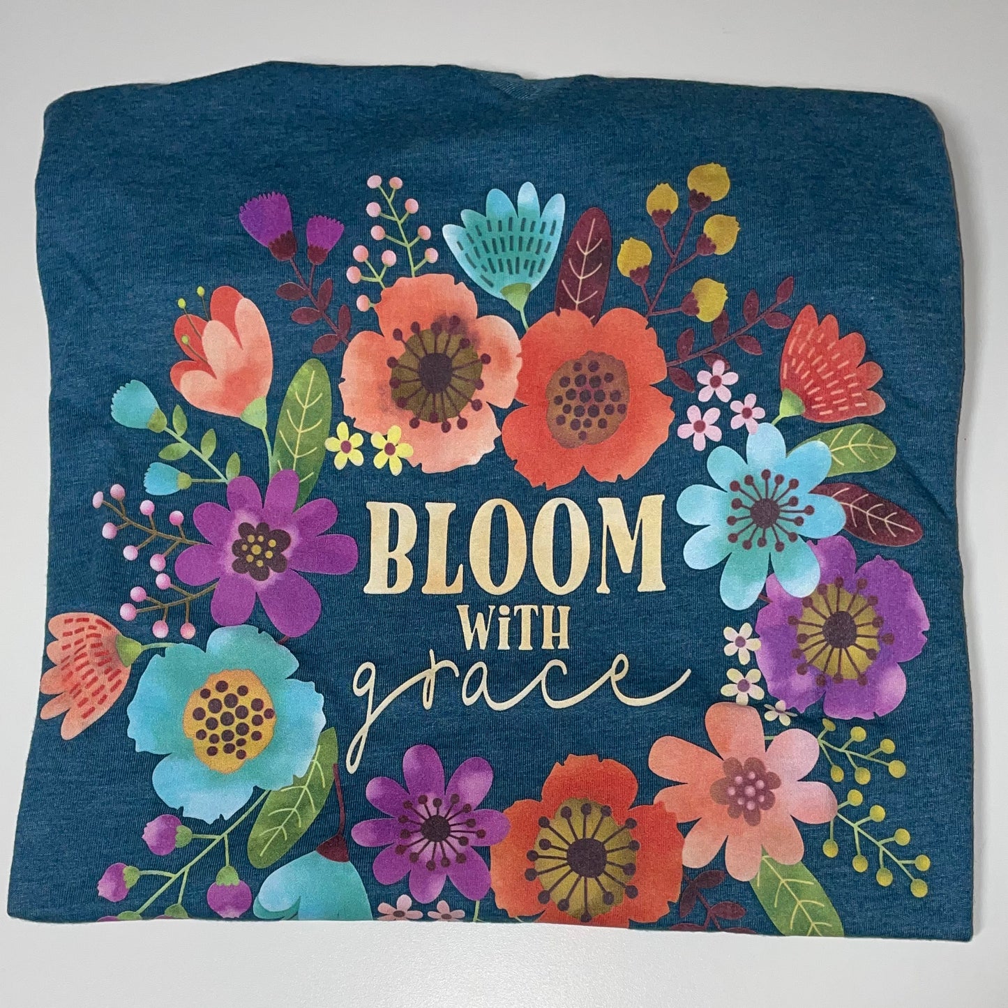 Bloom With Grace - V Neck Tee