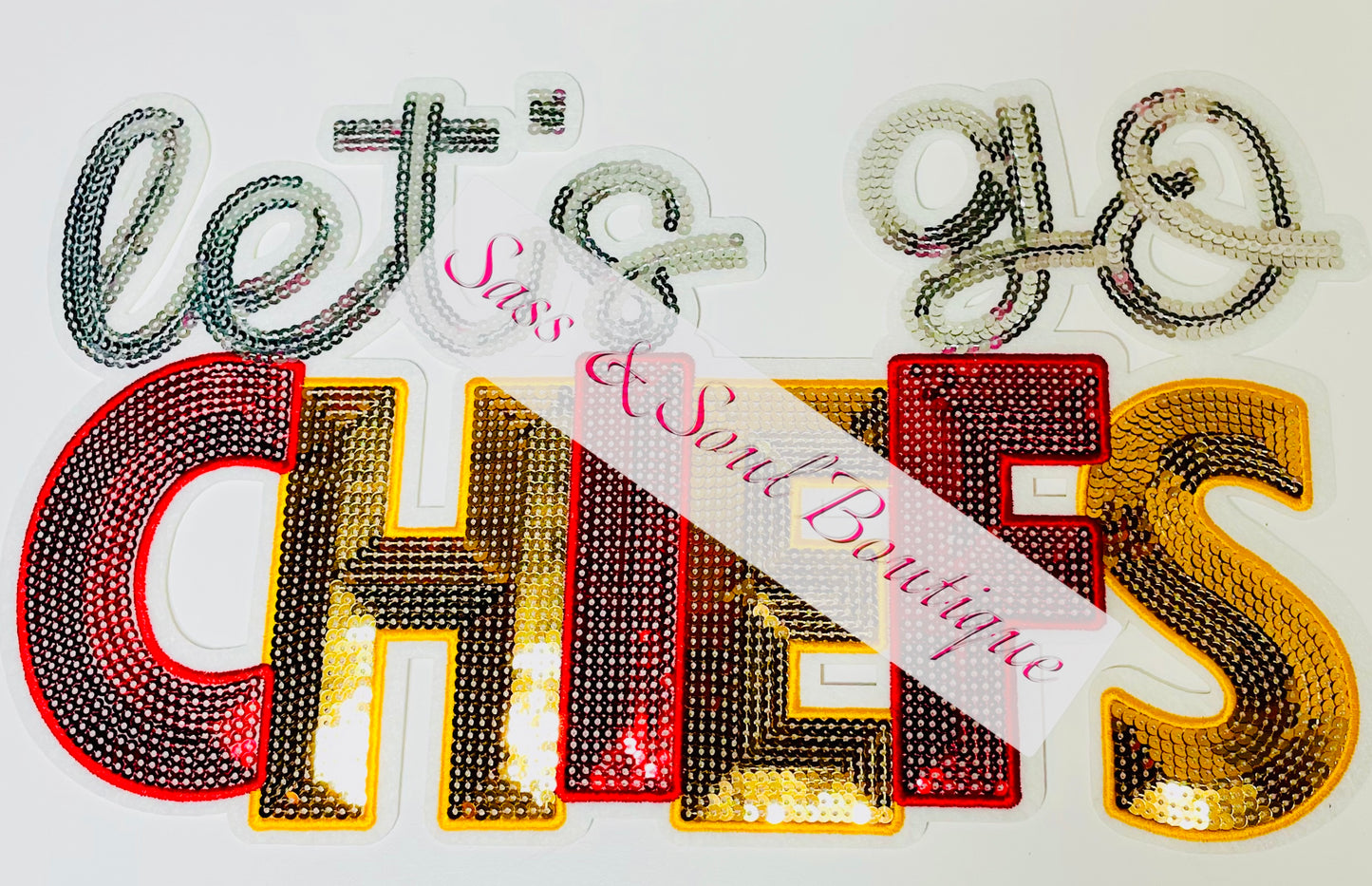 Let’s Go KC Chenille Patch - Red & Gold