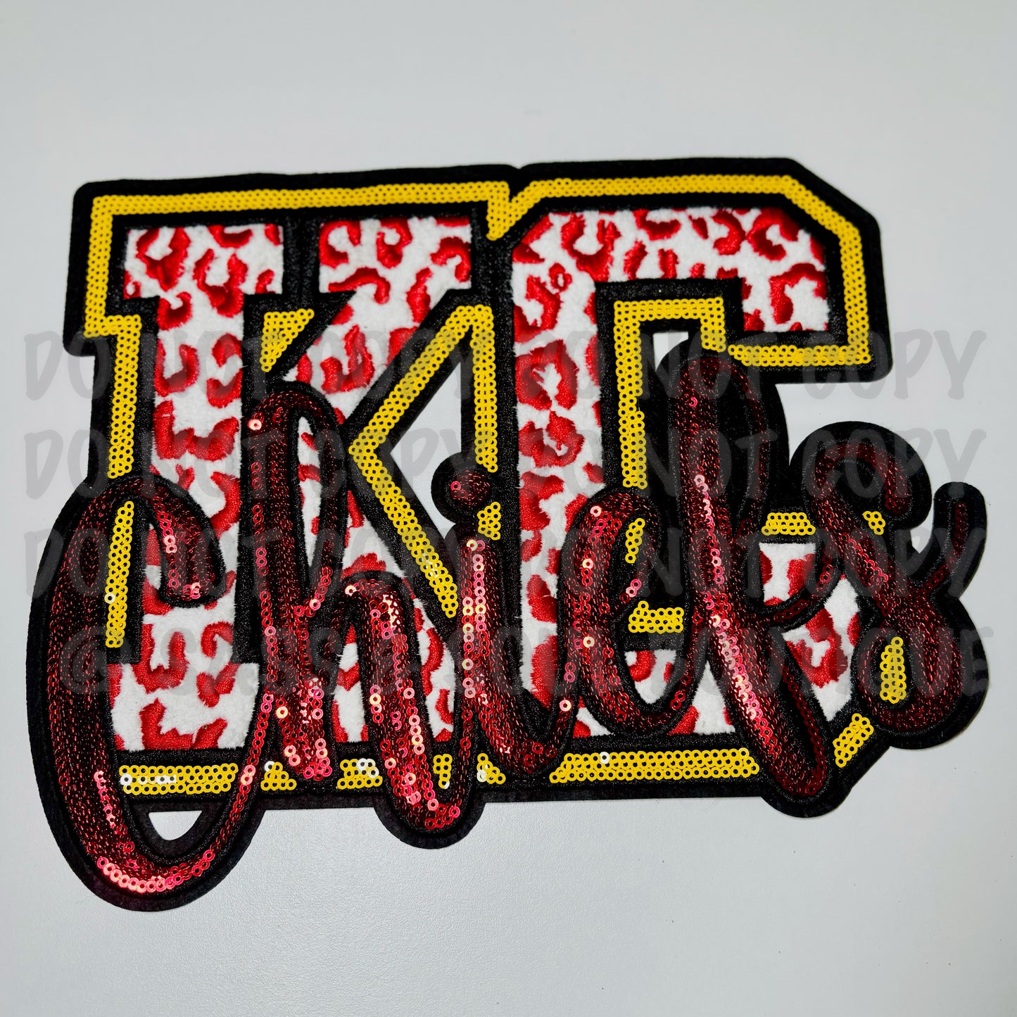 Leopard KC Chenille & Sequins