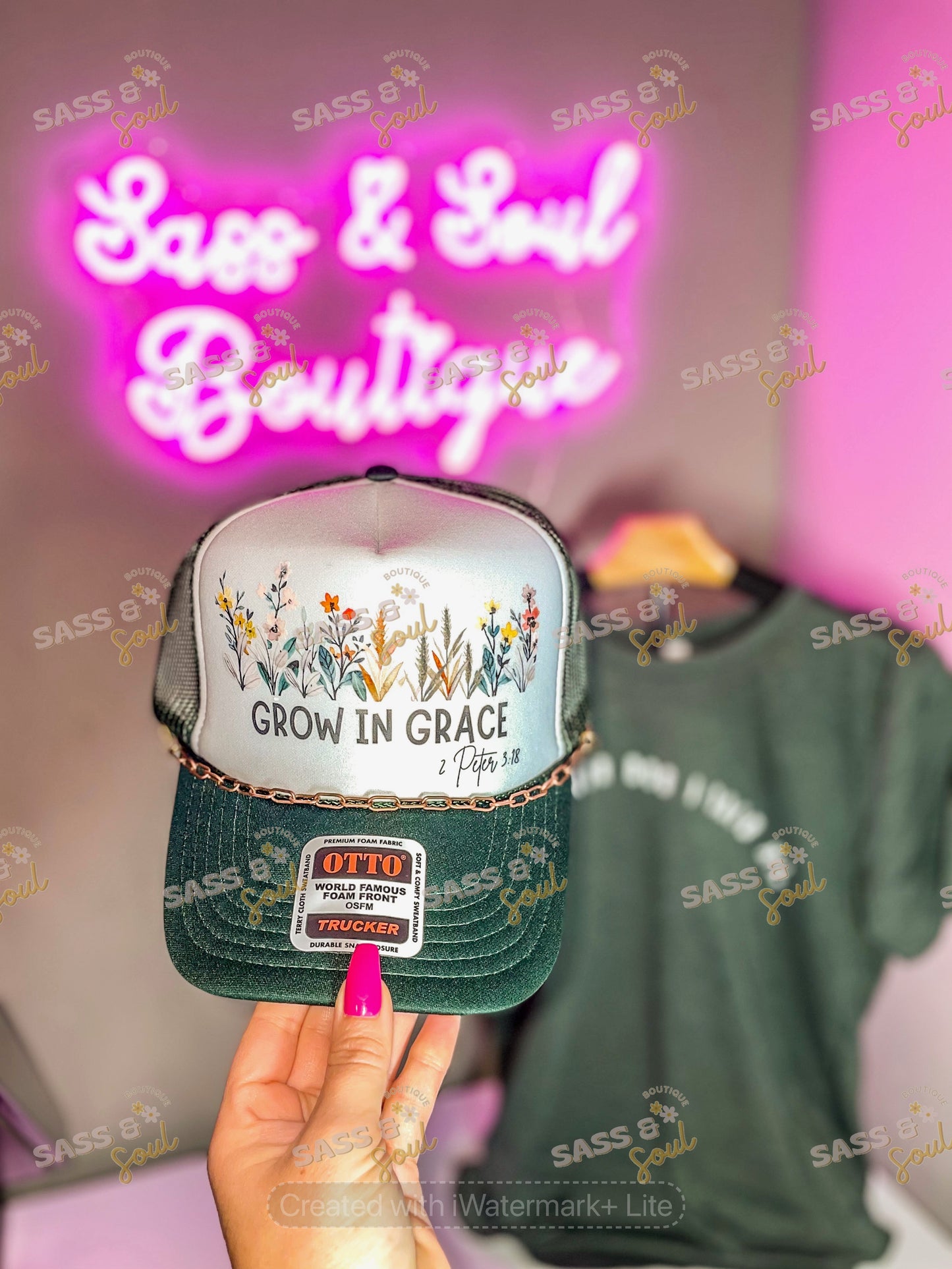 Grow In Grace - Trucker Hat w/ Chain