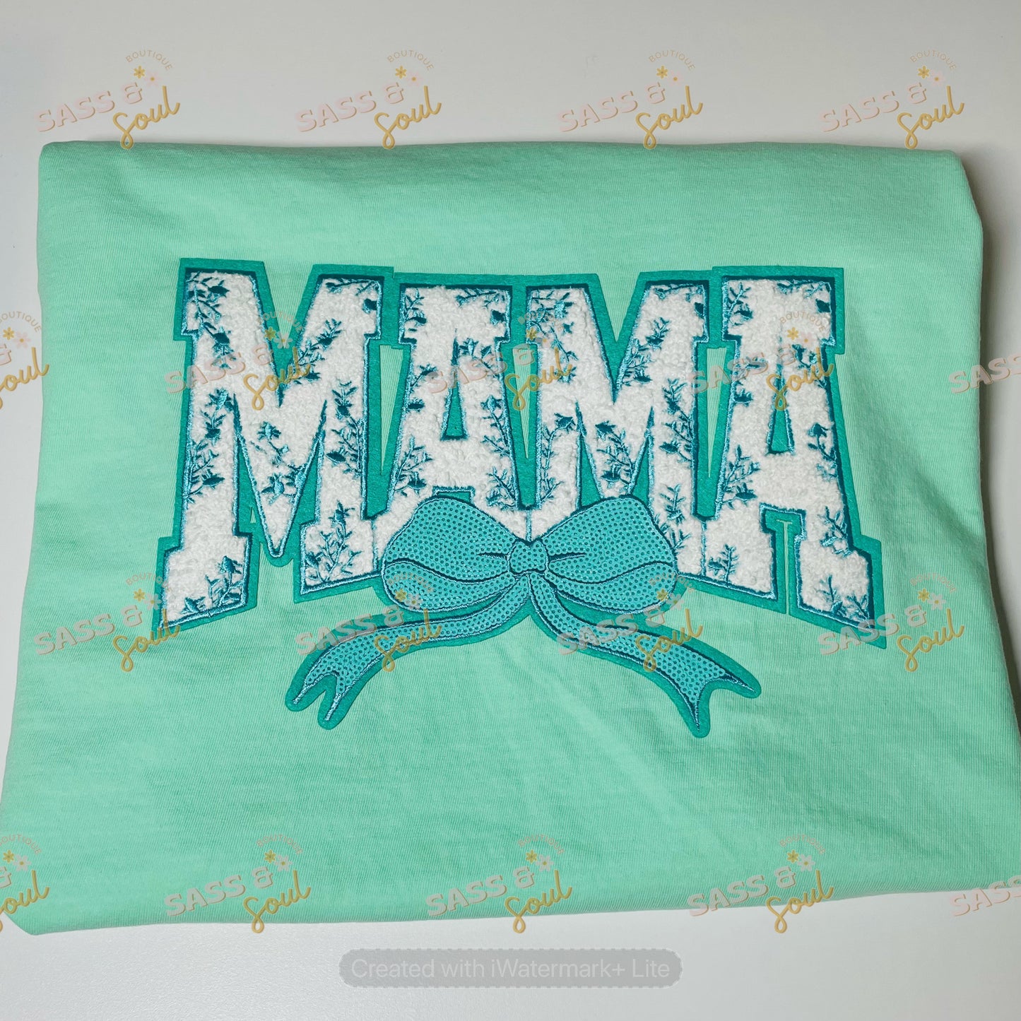 Mama Chenille Patch Tshirt