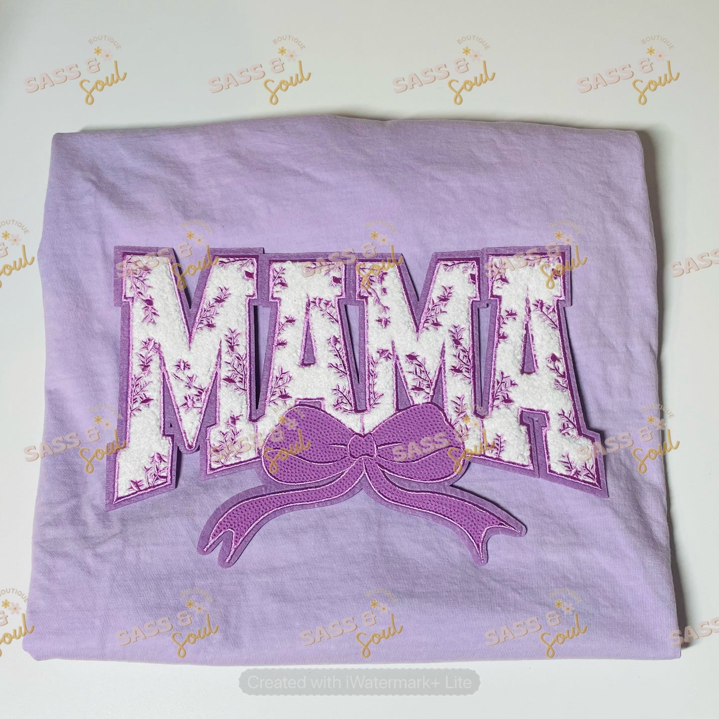 Mama Chenille Patch Tshirt