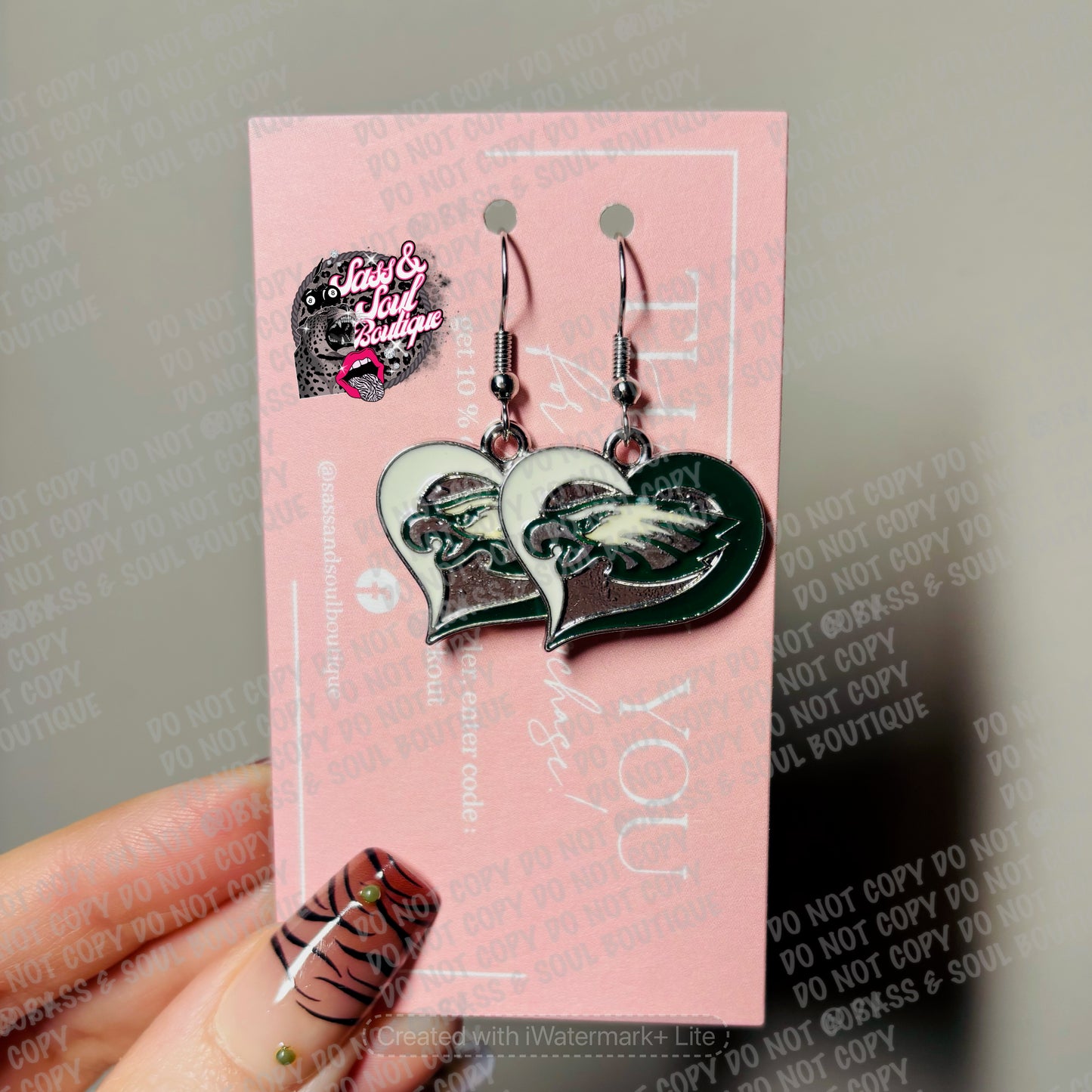 Eagles Heart Dangles