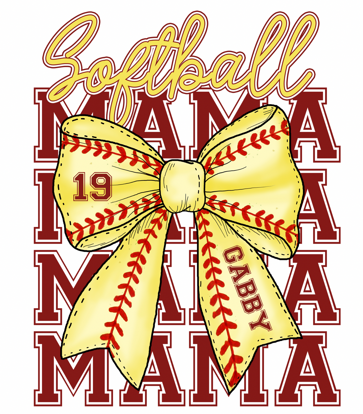 Softball Mama Coquette - Custom