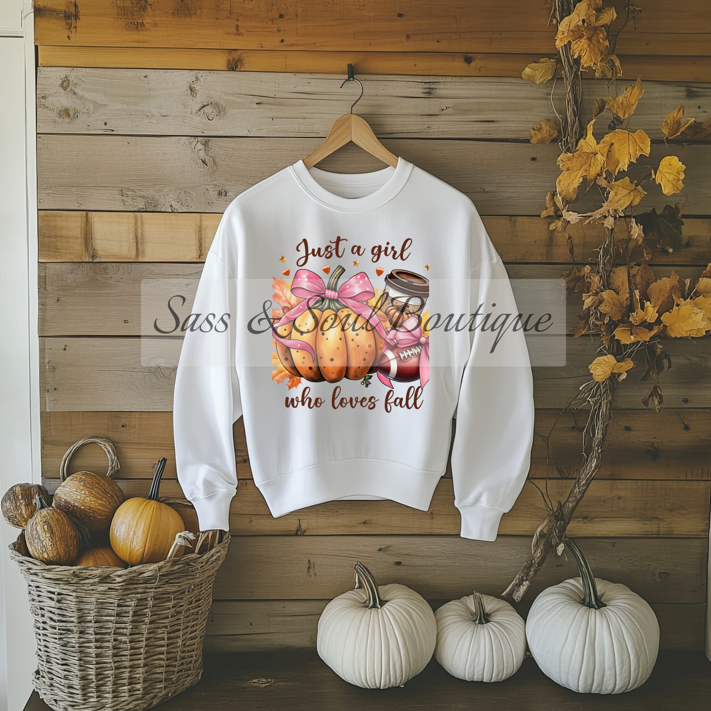 Just A Girl Who Loves Fall - Pink Ribbon