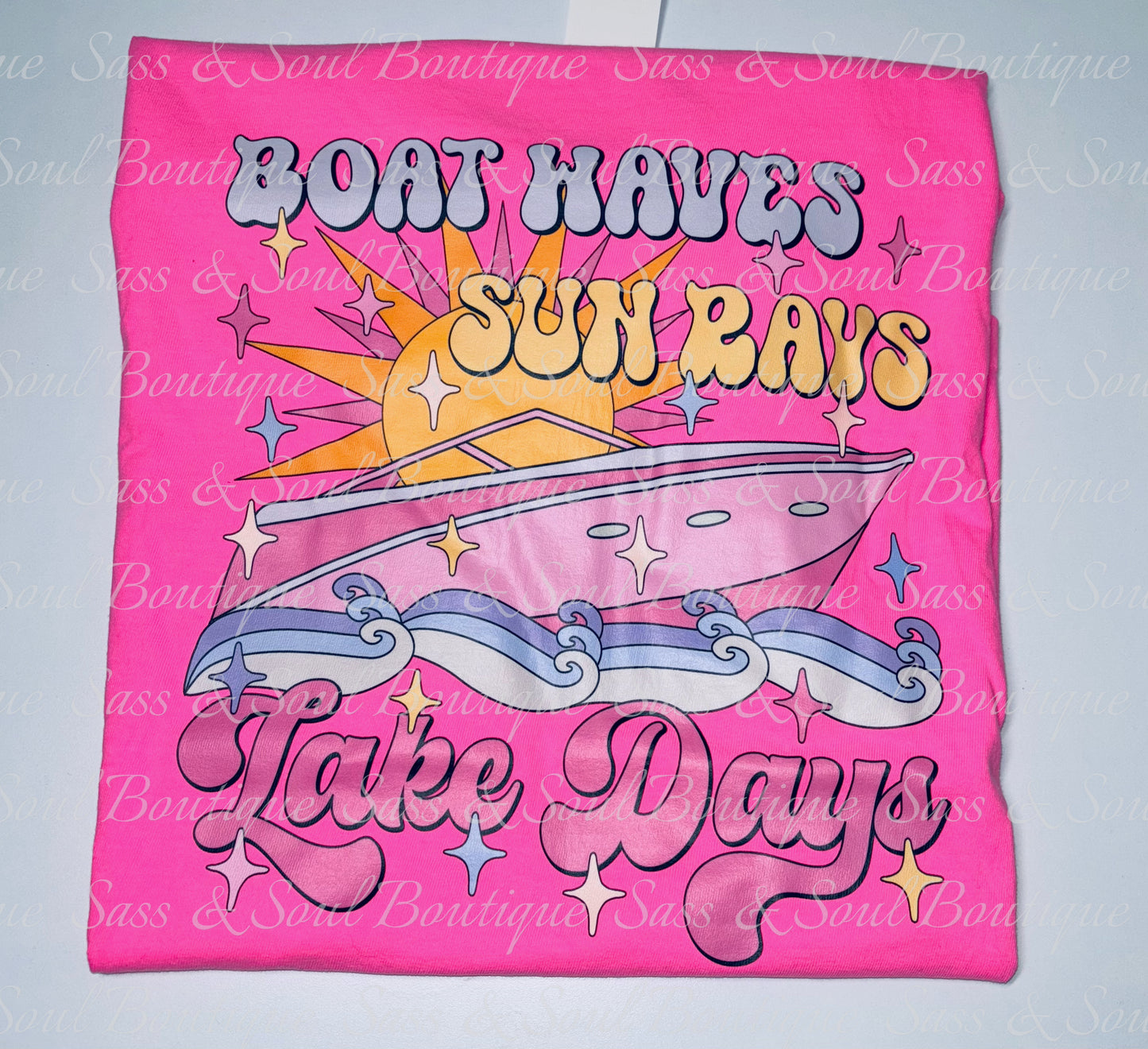 Boat Waves Sun Rays Lake Days