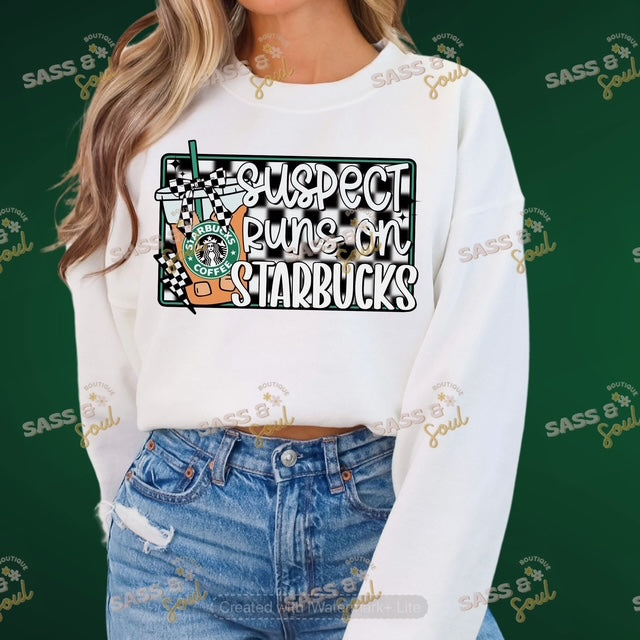 Suspect Runs on Starbucks Tee