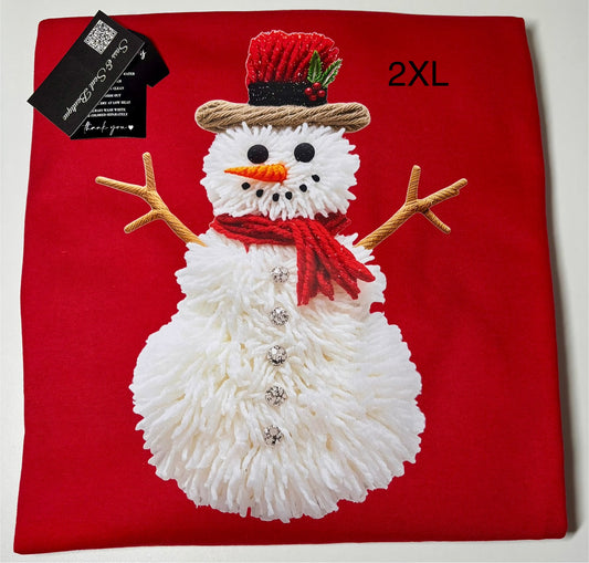 Faux Yarn Snowman