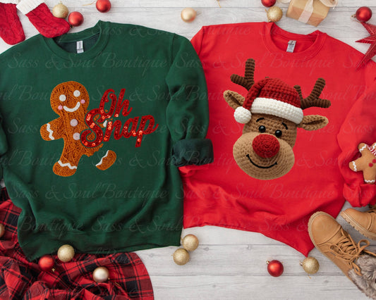 Oh Snap Faux Yarn Gingerbread Man