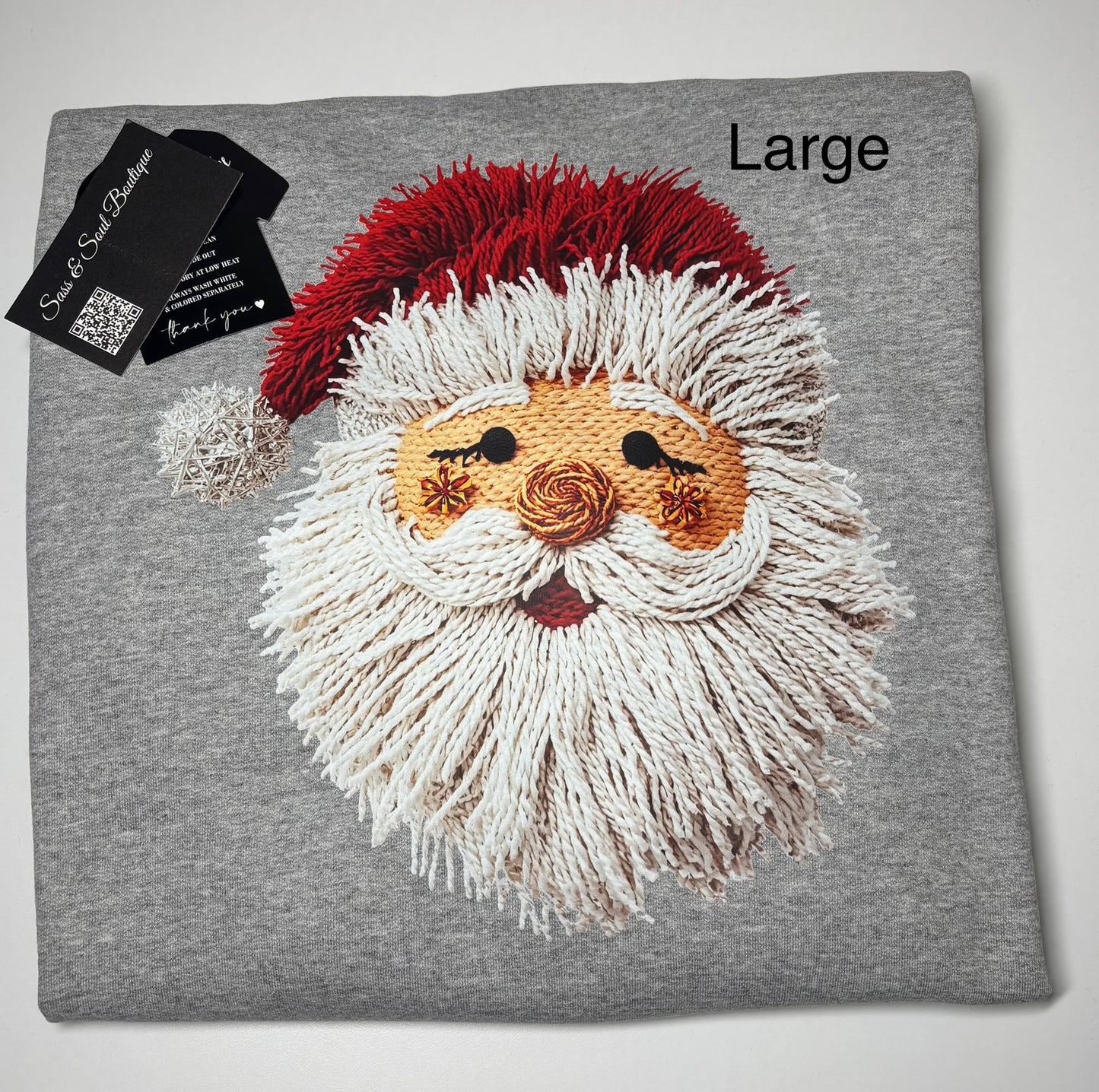 Faux Yarn Vintage Santa