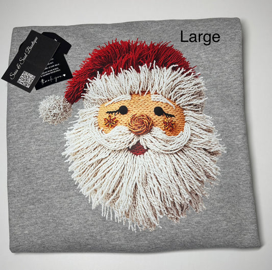 Faux Yarn Vintage Santa