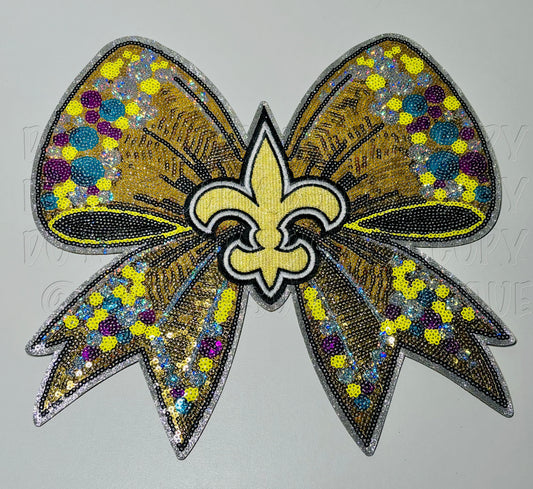 Saints Sequins Bow