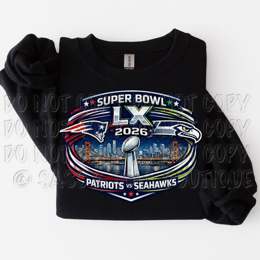 Patriots vs Seahawks LX