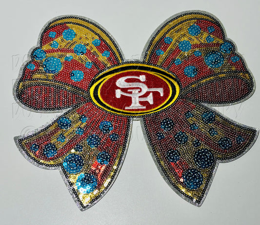 49ers Sequins Bow