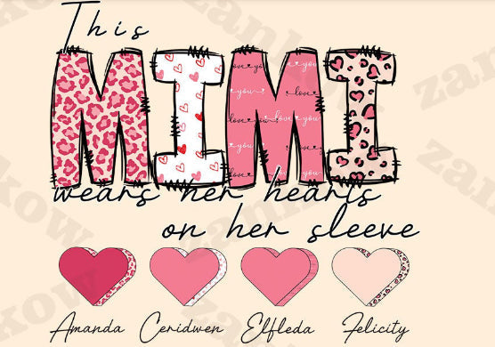 This ____ Wears Her Heart On Her Sleeve Custom