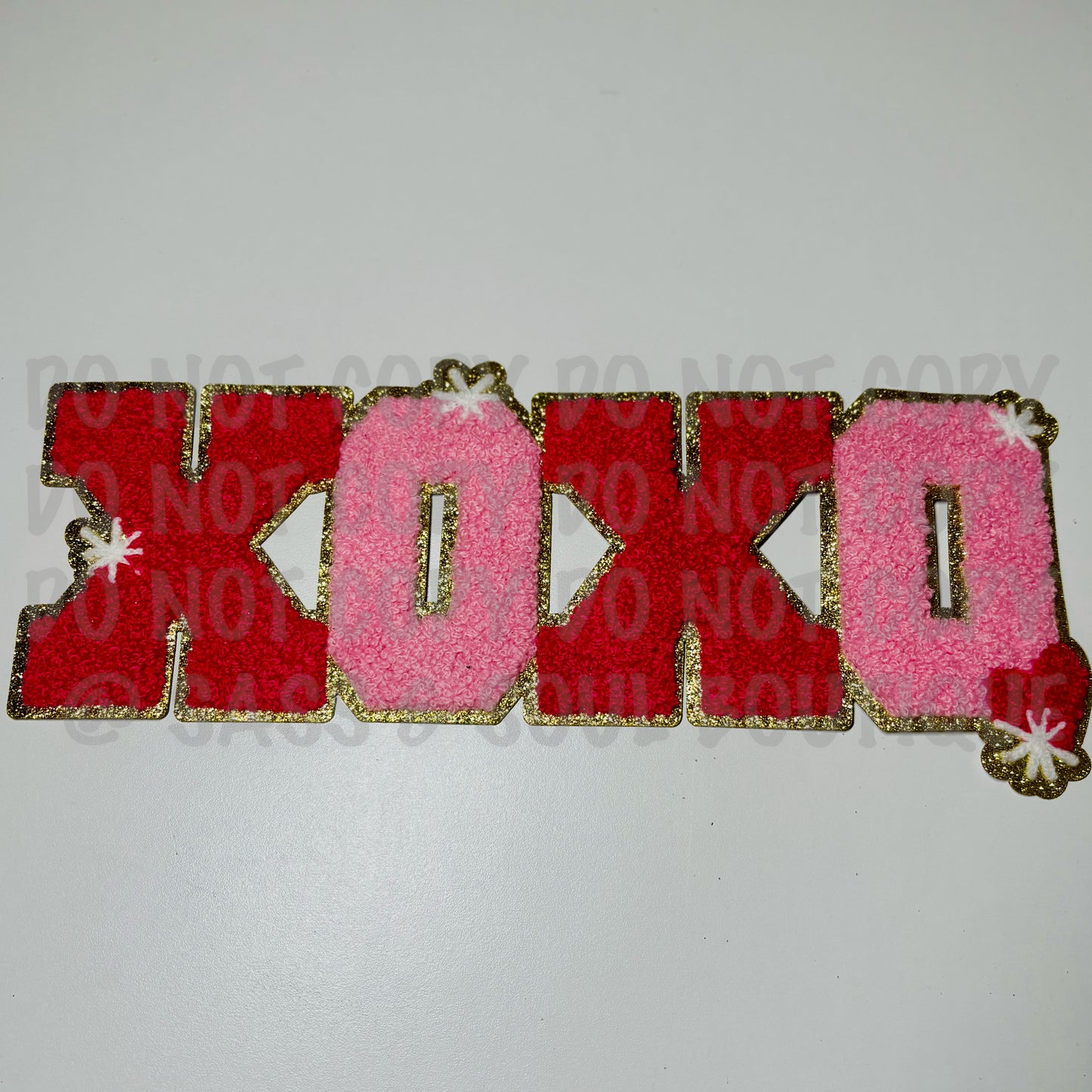 Pink & Red Chenille XOXO