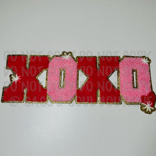 Pink & Red Chenille XOXO