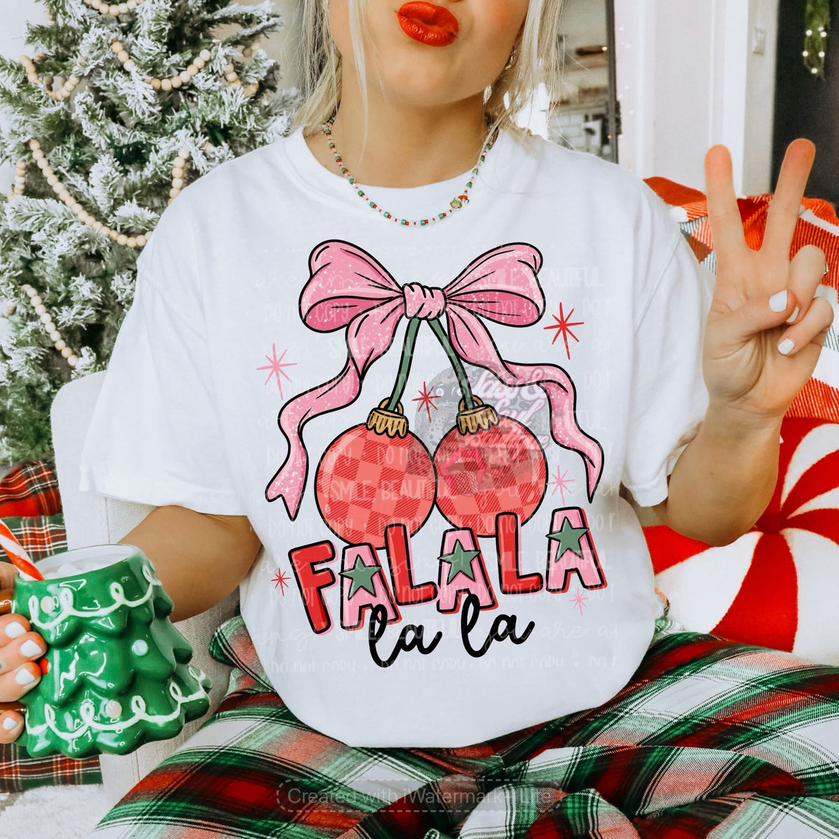 Fa La La Christmas Bow