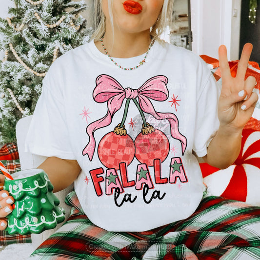 Fa La La Christmas Bow