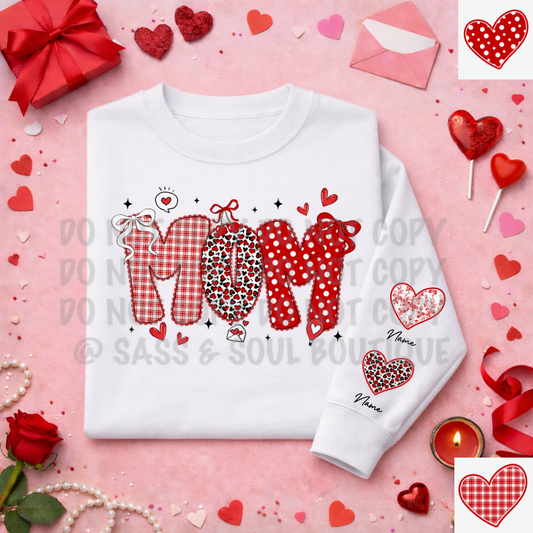 Custom Valentine Heart On Sleeve