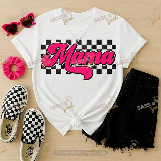Hot Pink Checkered Mama