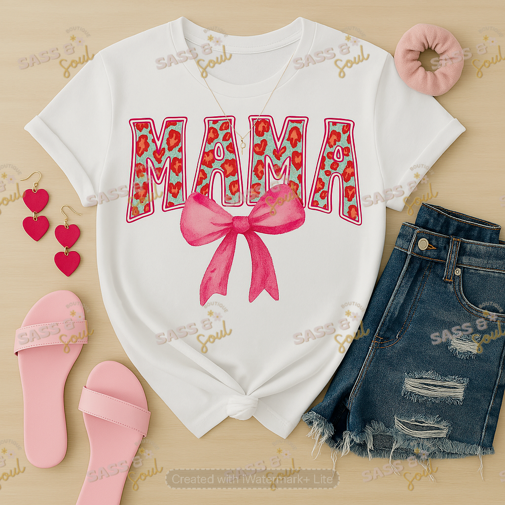 Pink & Teal Coquette Mama
