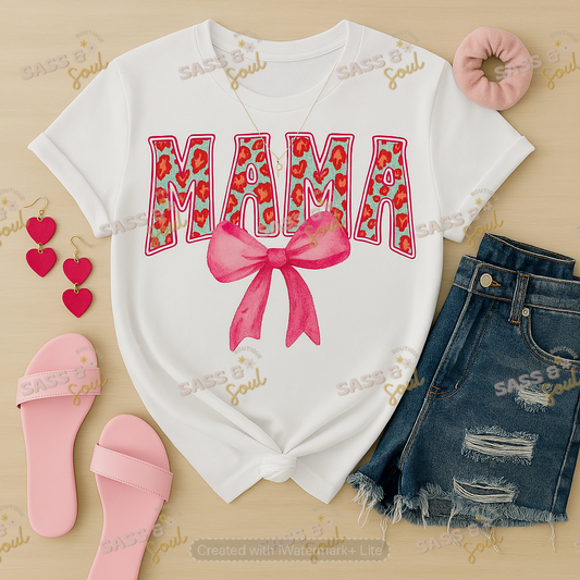 Pink & Teal Coquette Mama