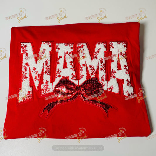 Mama Chenille Patch Tshirt