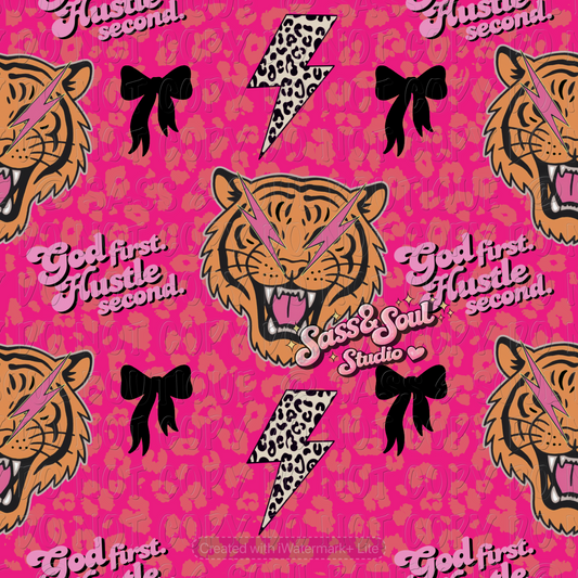 God First Hustle Second - Seamless