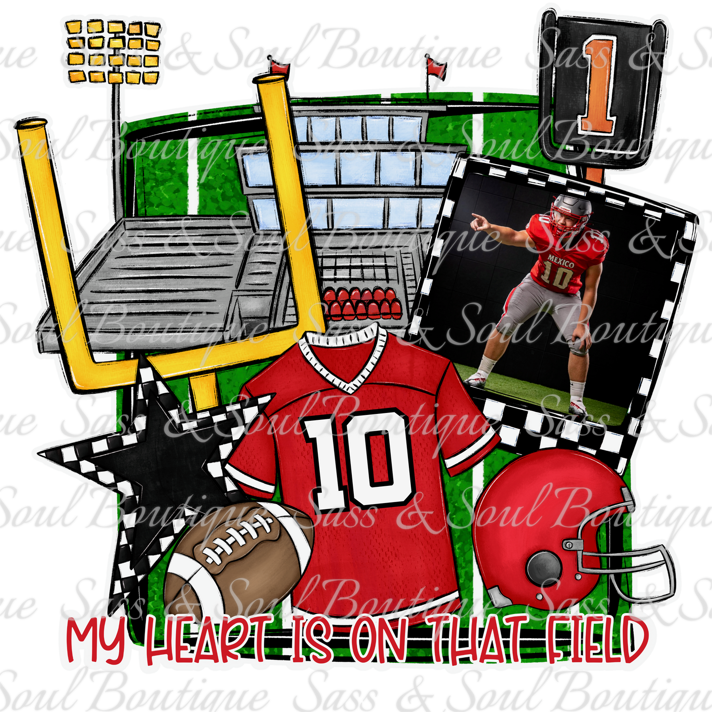 Custom My Heart Is On That Field w/ Photo
