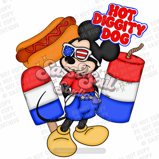 Boy Mouse Hot Diggity Dog