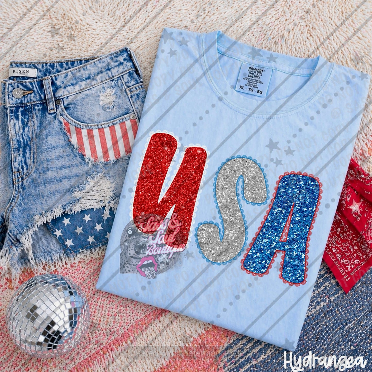 USA - Faux Lace Glitter