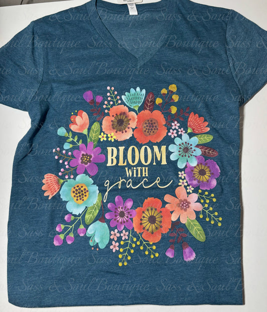 Bloom With Grace - V Neck